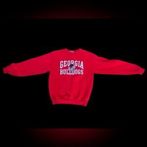 Men’s Small Champion Georgia Bulldogs Red Sweater Crew NCAA